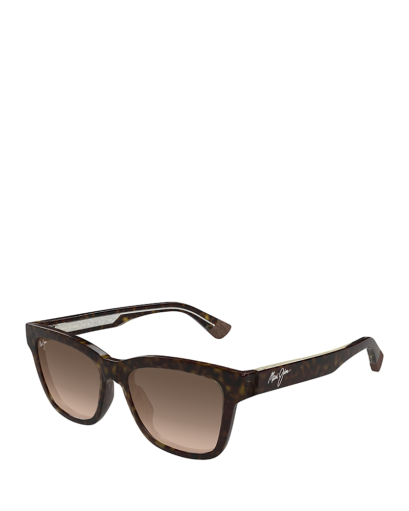 Maui Jim Hanohano Square Sunglasses, 53mm In Shiny Havana