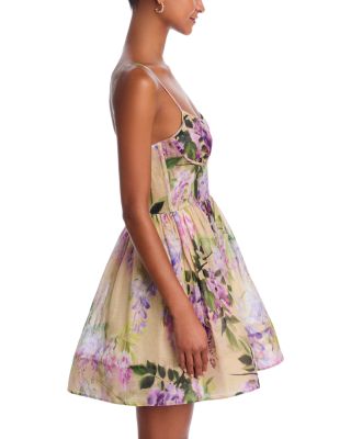 Alba Mini Dress in Wisteria Ginger Root