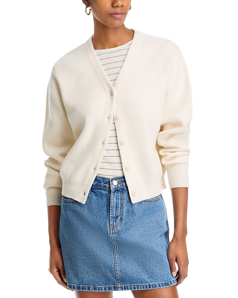 Guest in Residence Collegiate Cashmere V Neck Cardigan Sweater