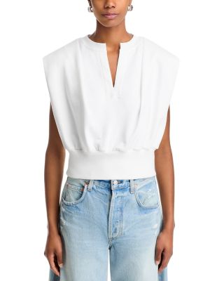 Sleeveless French Terry Top