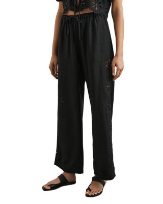 Emmie Linen Eyelet Pants