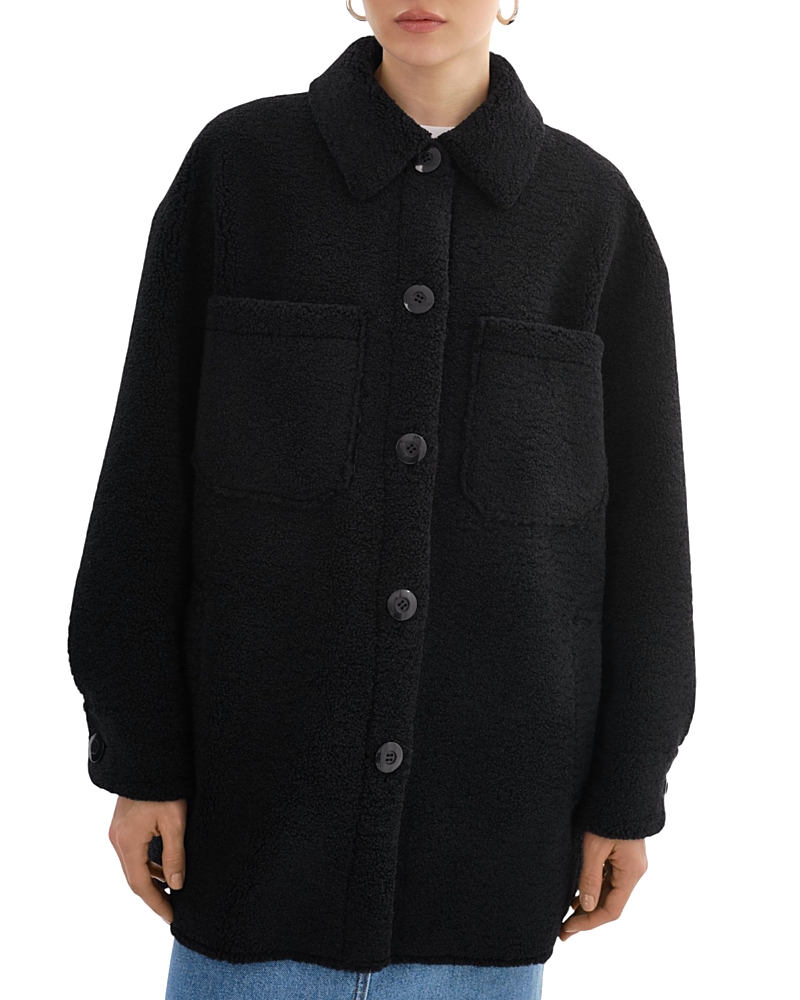 Lamarque Kane Sherpa Jacket In Black