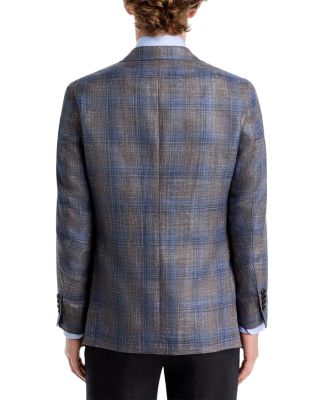 Dawson Regular Fit Plaid Soft Wool Silk Blend Jacket
