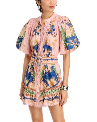 FARM Rio - The Dream Garden Pink Mini Dress