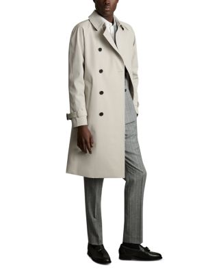 REISS - Scramble Nylon Blend Long Topcoat