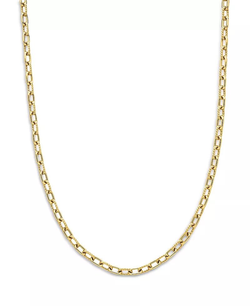 David Yurman Men's Dy Madison Chain Necklace in 18K Yellow Gold, 6mm