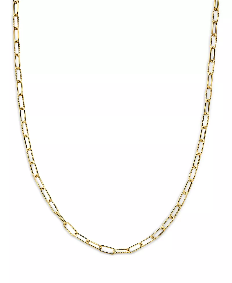 David Yurman Dy Madison Chain Necklace in 18K Yellow Gold, 18