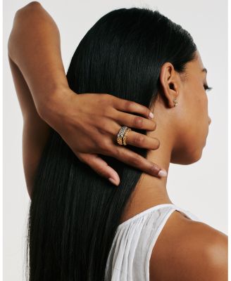 18K White Gold Prima Rondelle Woven Link Flex Ring