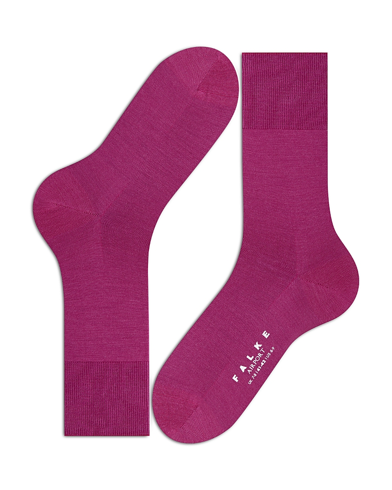 Falke Airport Wool Blend Melange Socks In Arctic Pink