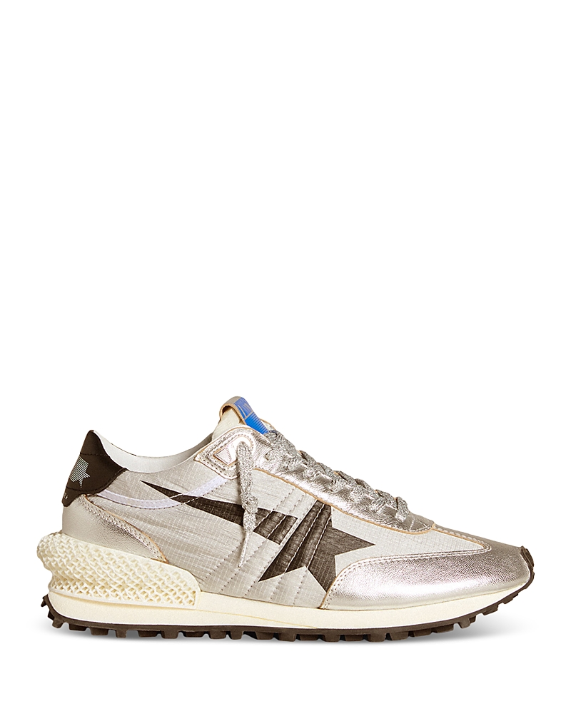 Golden Goose Men's Running Marathon Training Sneaker In Silver Black