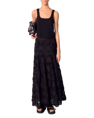 Long Embroidered Skirt