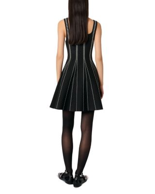 美品✨Ameri IMANE JACQUARD KNIT DRESS S Jacquard knit dress with body motif - Women | BALMAIN