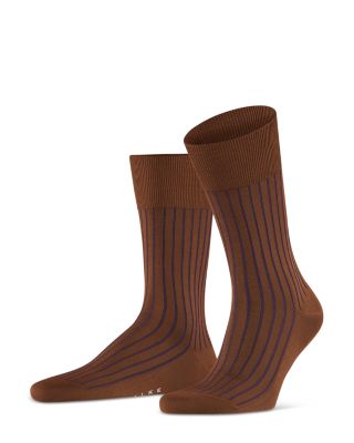 Shadow Mercerized Cotton & Nylon Dress Socks
