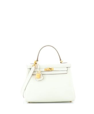 Pre-Owned HERMES Kelly 25 Handbag Light Togo with Gold Hardware