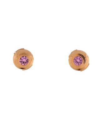 Pre-Owned Cartier d'Amour Stud Earrings 18K Rose Gold with Pink Sapphires
