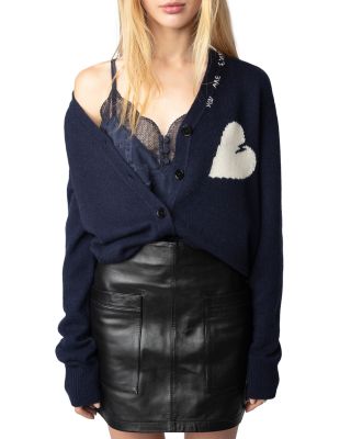 Zadig & Voltaire Travia Cashmere Heart Cardigan | Bloomingdale's Women