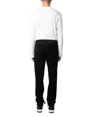 Steeve Cotton Stretch Velvet Corduroy Slim Fit Pants