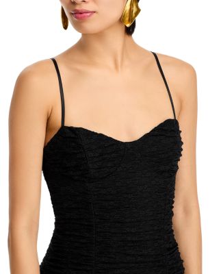 Tosca Ruched Lace Midi Dress