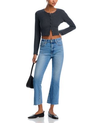 Lennon High Rise Crop Bootcut Jeans in Rhythm Vintage