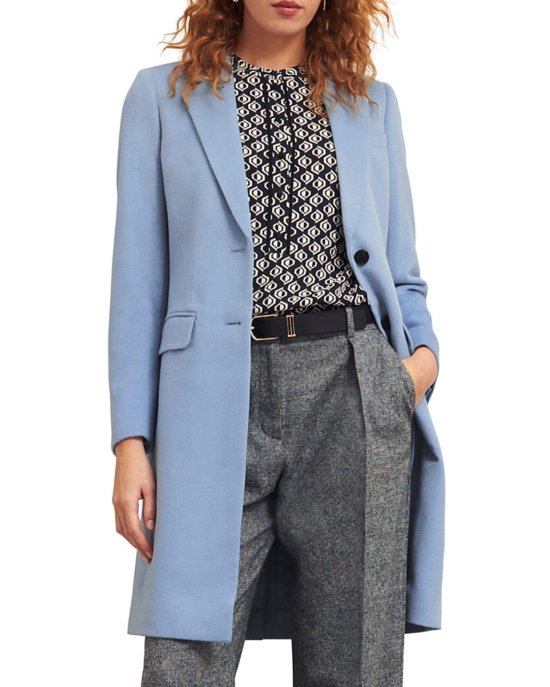 Hobbs London Cavendish Wool Coat In Pale Blue