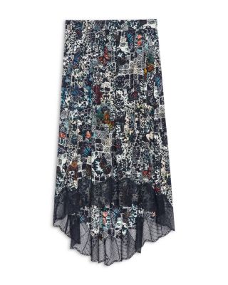 Zadig & Voltaire Joslin Lace Trim Midi Skirt | Bloomingdale's