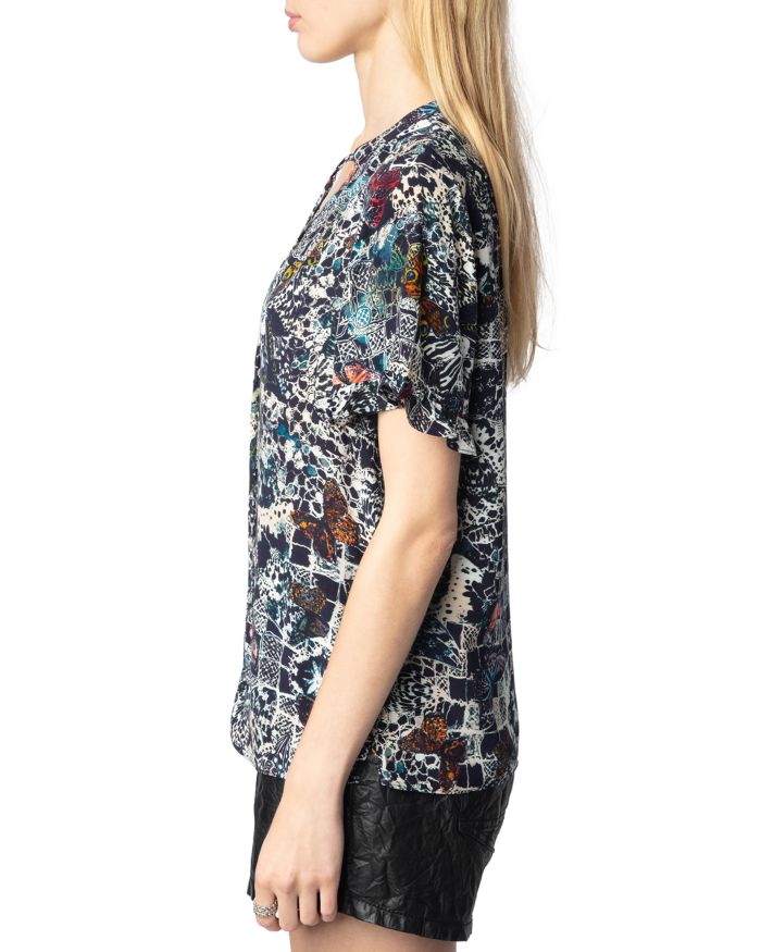 Tafiz Soft Butterfly Print Top