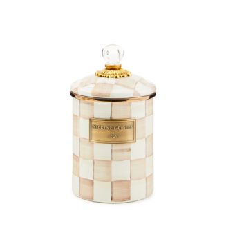 MacKenzie-Childs Mocha Check Medium Canister | Bloomingdale's Home Dining & Entertaining