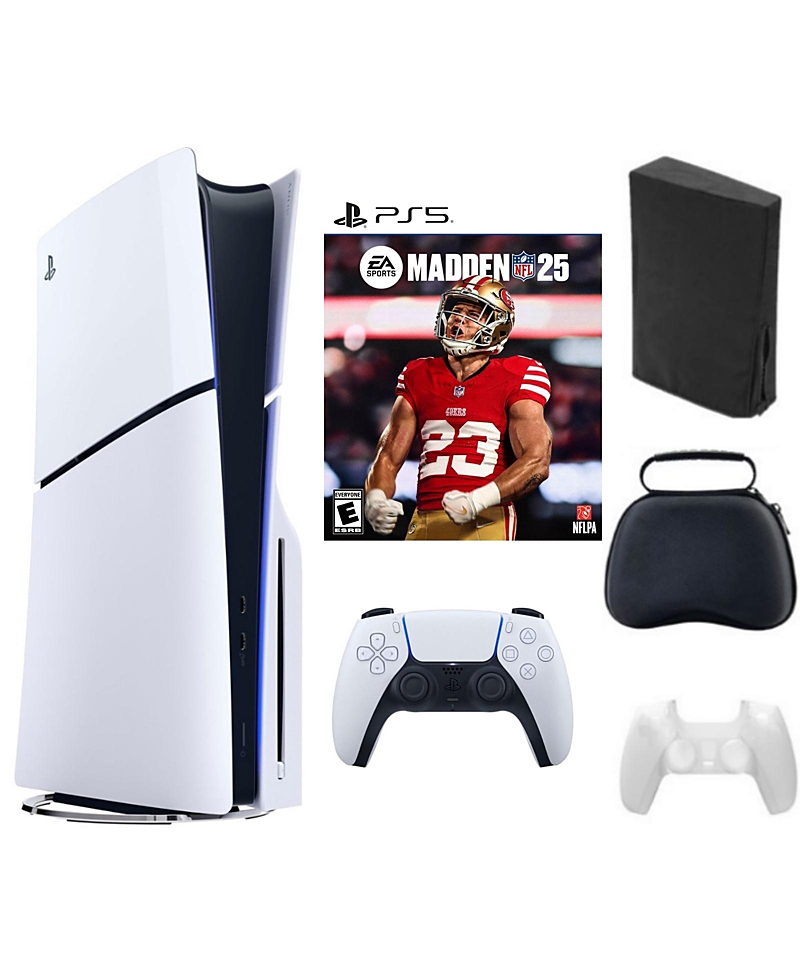 Sony PS5 - Playstation 5 Slim Disc Bundle With Accessories, and Madden Nfl 25 Game