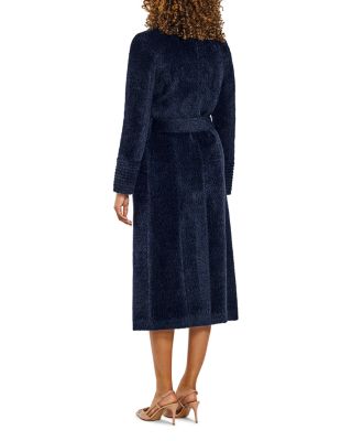 Boucle Notch Collar Wrap Coat