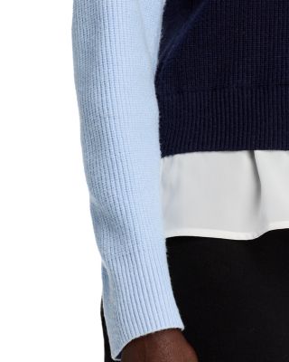 Color Blocked Layered Sweater