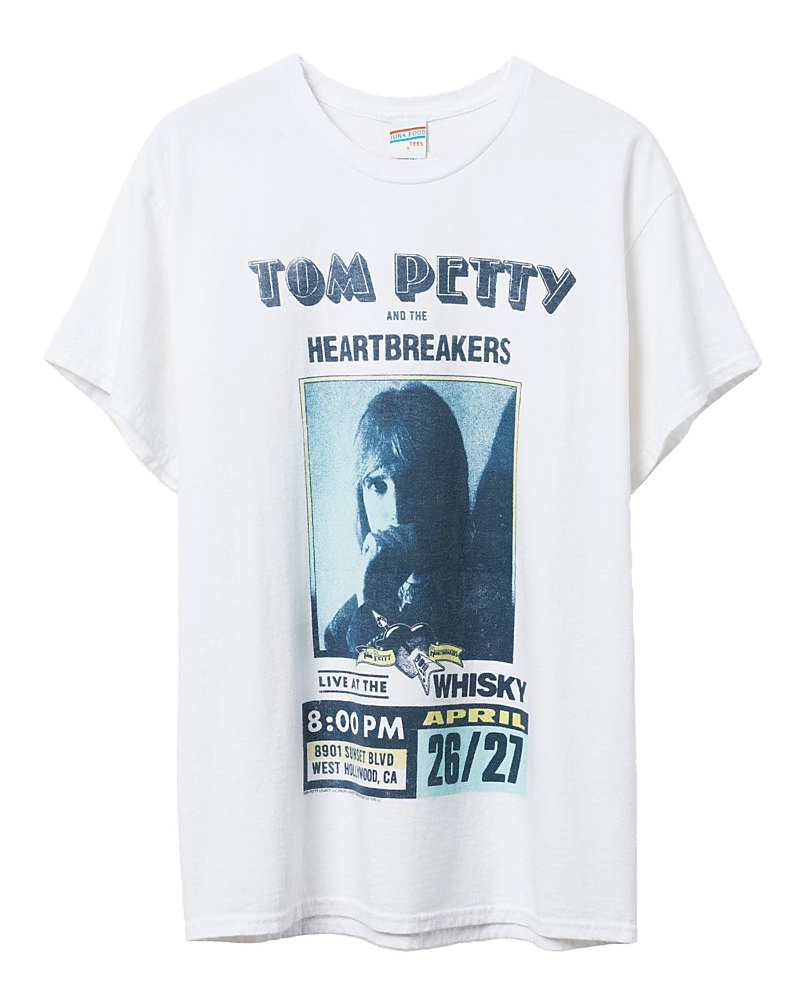 Junk Food Clothing Unisex Tom Petty Live At The Whisky Flea Market Tee In White
