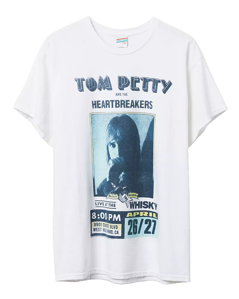 Junk Food Clothing Unisex Tom Petty Live at the Whisky Flea Market Tee