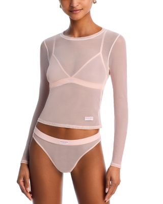 ☆アレキサAlexander Wang Sheer Alexander Wang Long Sleeve Sheer Top | Bloomingdale's
