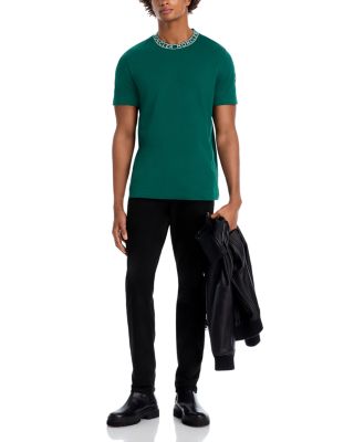 Cotton Embroidered Logo Graphic Tee 