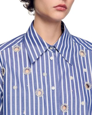 Beaded Striped Shirt