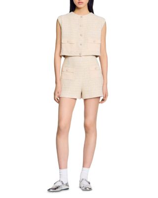 Decorative Tweed Jacket & Shorts