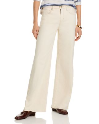 L'AGENCE - Alicent High Rise Sneaker Wide Leg Jeans in Macadamia