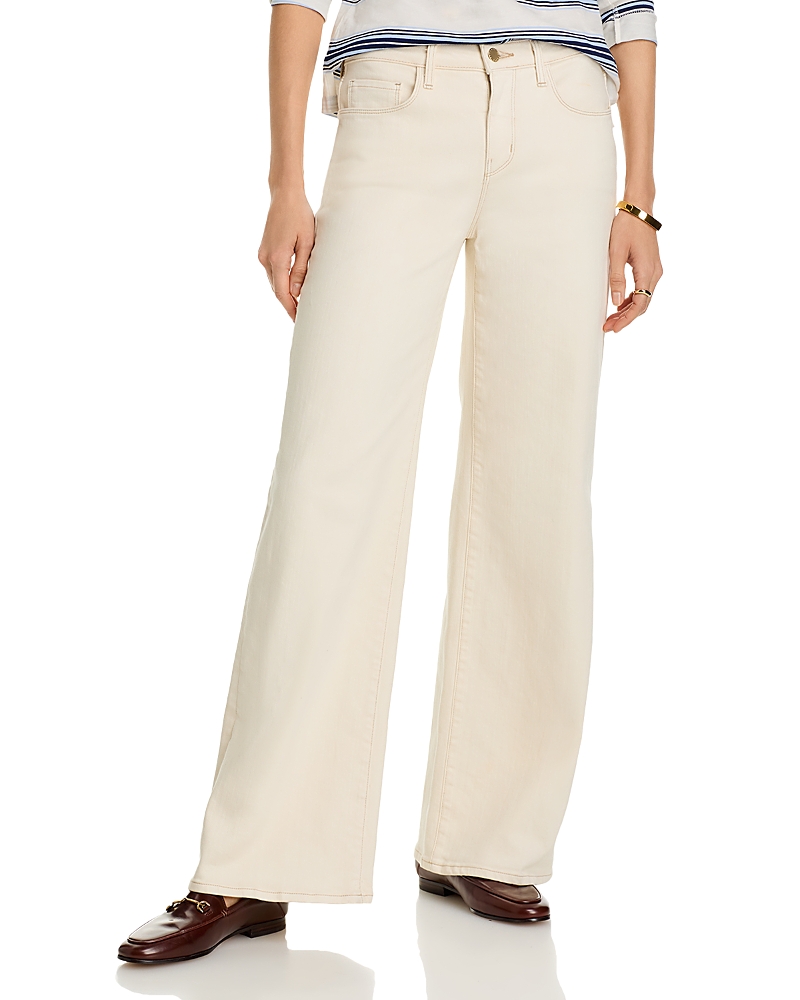 L'agence Alicent High Rise Wide Leg Jean In Macadamia In Macadamia