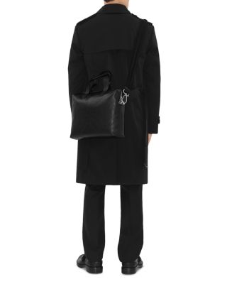 Embossed Check Briefcase