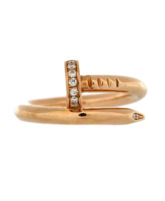 Pre-Owned Cartier - Juste un Clou Ring 18K Rose Gold and Diamonds