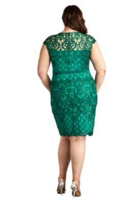 Plus Miranda Sequin Embroidered Dress