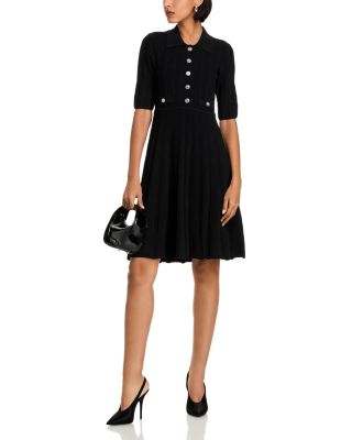 Rib Knit Button Front Dress