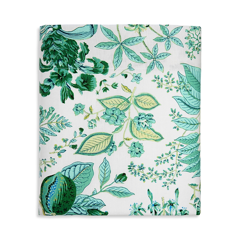 Matouk Pomegranate Linen Flat Sheet, King In Green- Exclusive