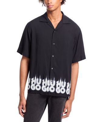 HUGO - Espino Regular Fit Short Sleeve Logo Print Shirt