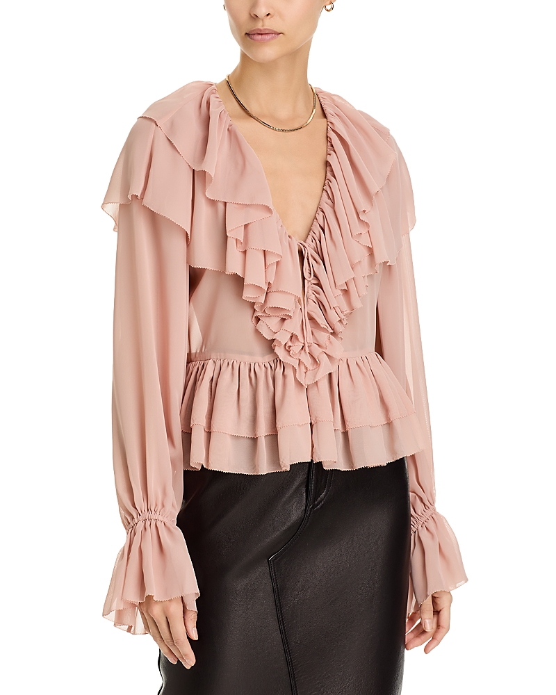 RONNY KOBO SORAYA RUFFLED BLOUSE