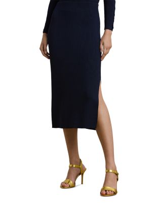 Ralph Lauren - Rib Knit Pencil Midi Skirt
