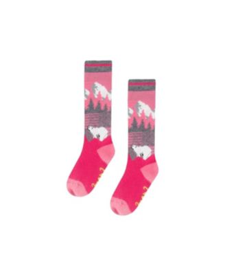 Deux par Deux - Girls' Ski Socks Pink - Little Kid, Big Kid