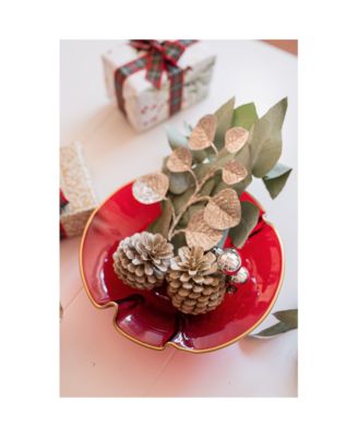 Holiday Glass Small Ruffled Bowl