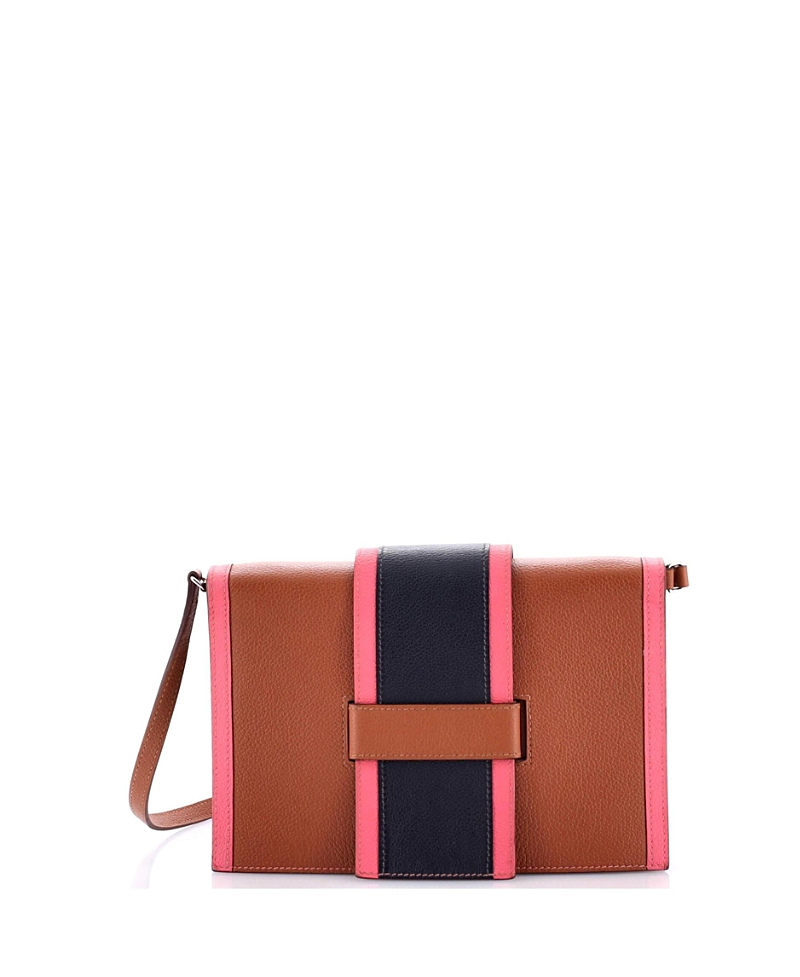 Shop Pre-owned Hermes Hermes H Passant Clutch Shoulder Bag Evercolor In Brown
