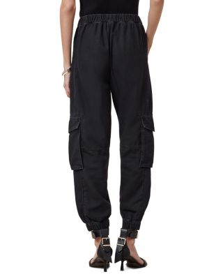 Freda High Rise Cargo Jeans in Black